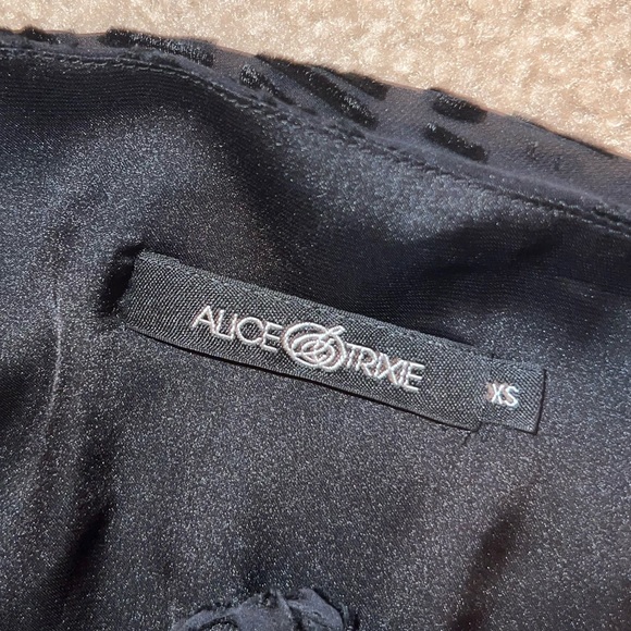 Alice & Trixie Black Long Sleeve Blouse with Laces size XS - Picture 6 of 9